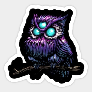 Three Eyed Owl Sticker